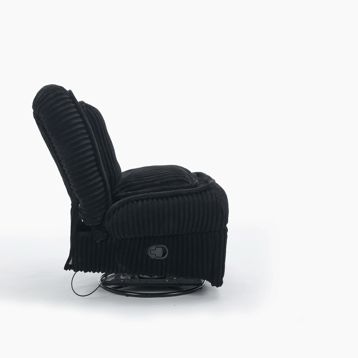 Corduroy Medium-Soft Swivel Rocking Recliner Sofa