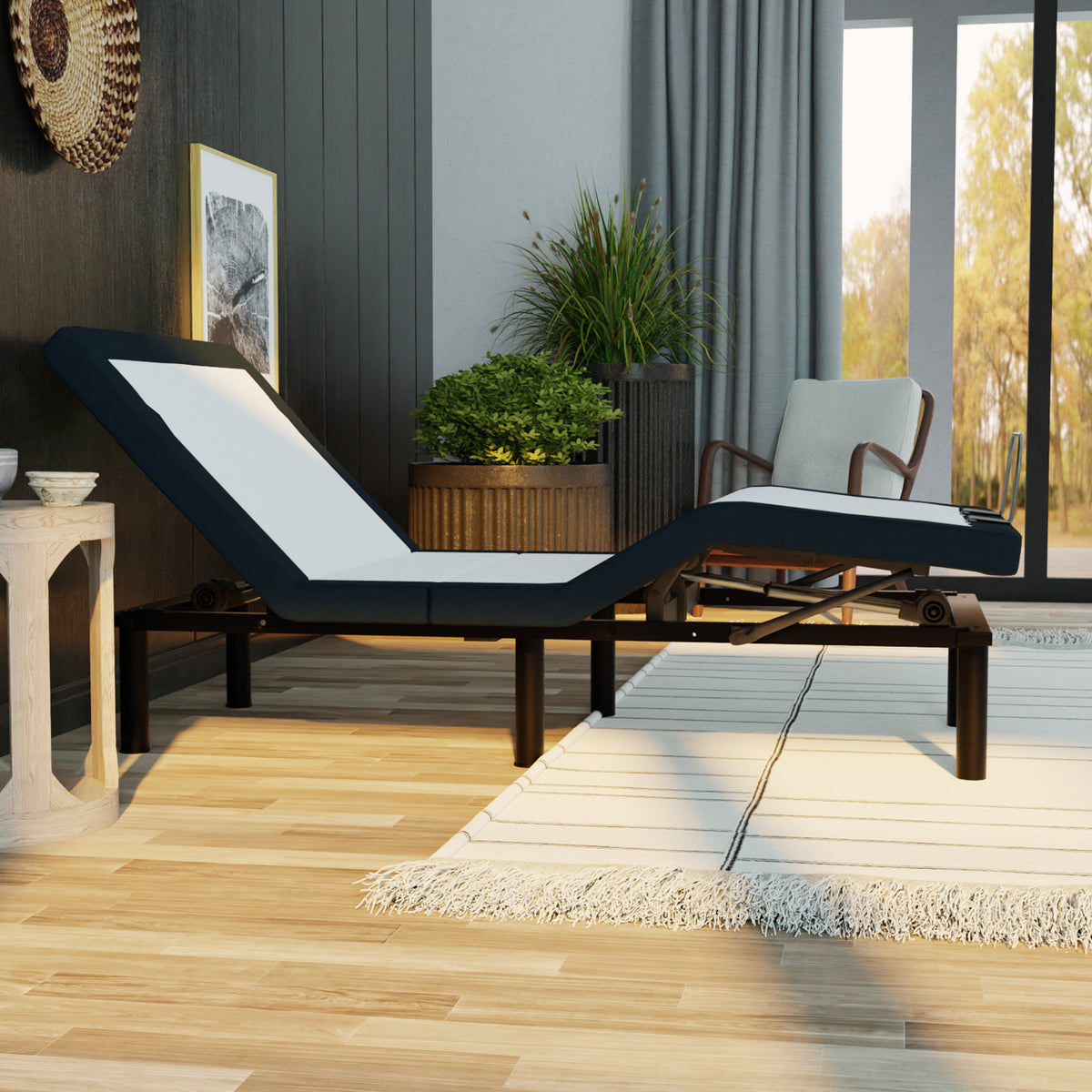 Twin XL Adjustable Base Zero Clearance Wireless Remote Bed Frame