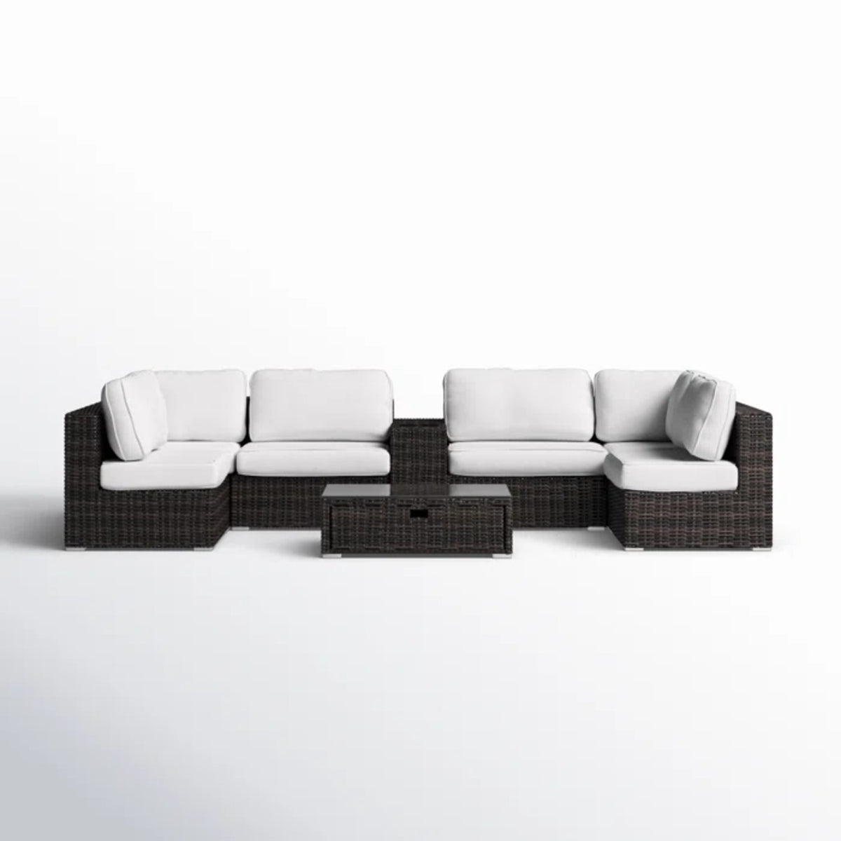 Fully Assembled Espresso Rattan Patio Seating Group