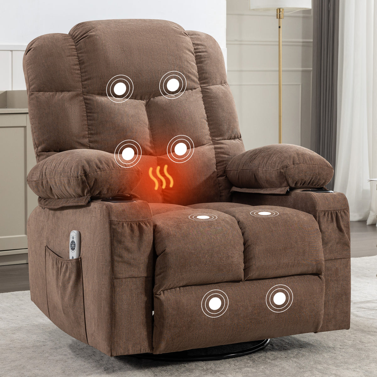 Soft Rocker Massage Recliner Chair With Heating