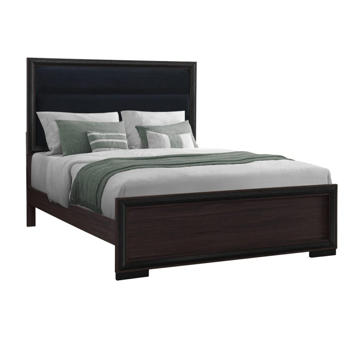 Adelaide Queen Solid Wood Upholstered Bed Frame