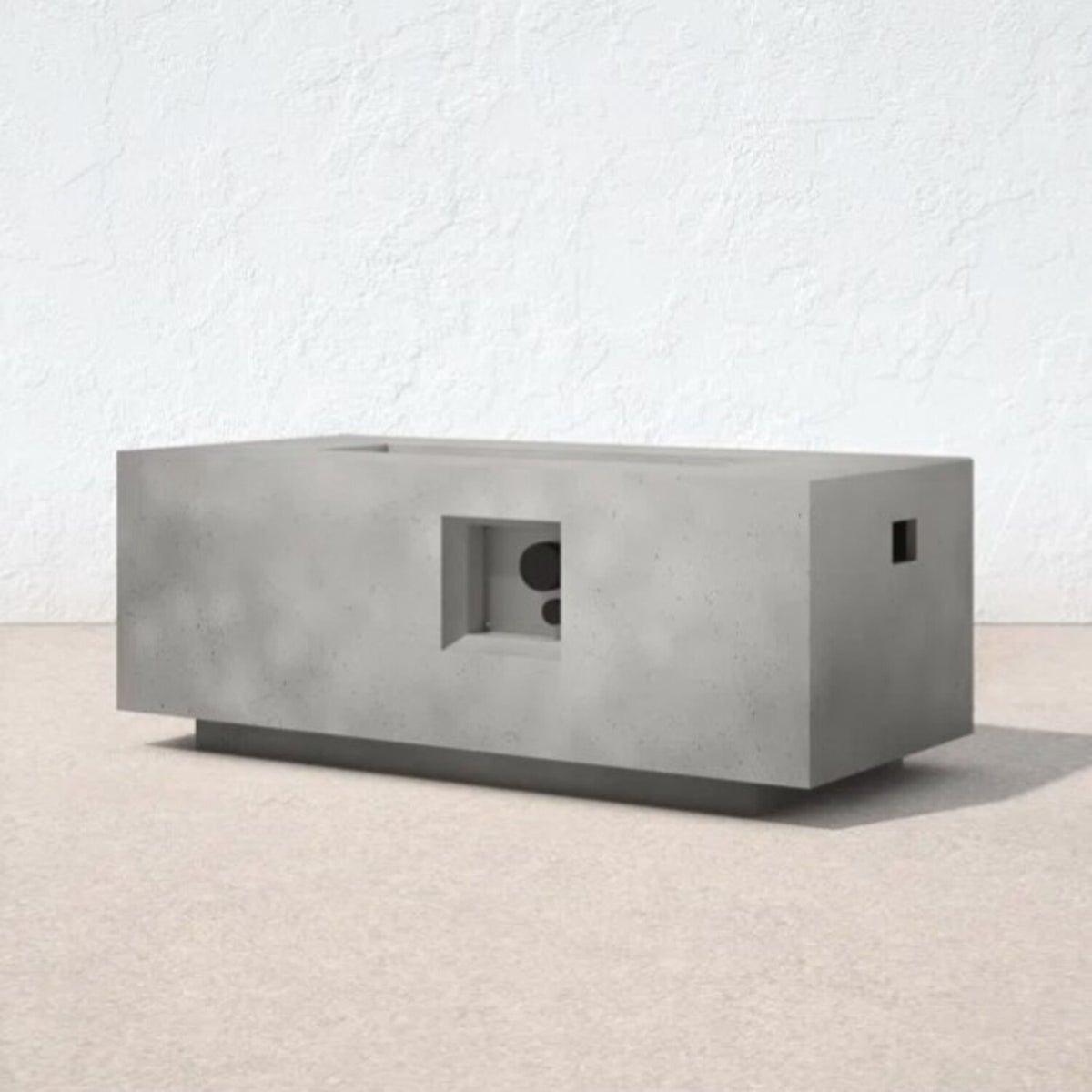 Modern Concrete Propane Outdoor Fire Pit Table