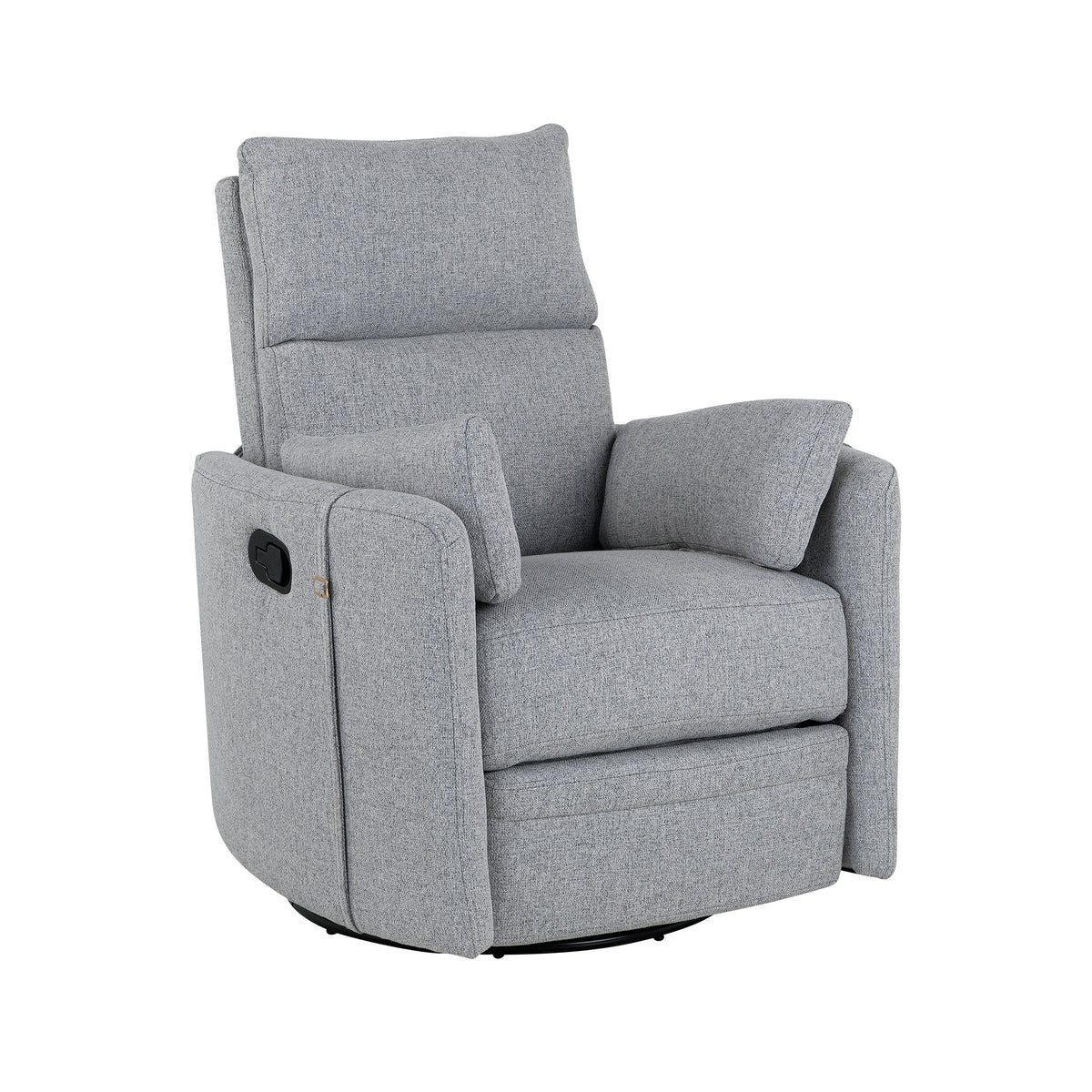 Manual Rocker Recliner Chair With Swivel And Pillows