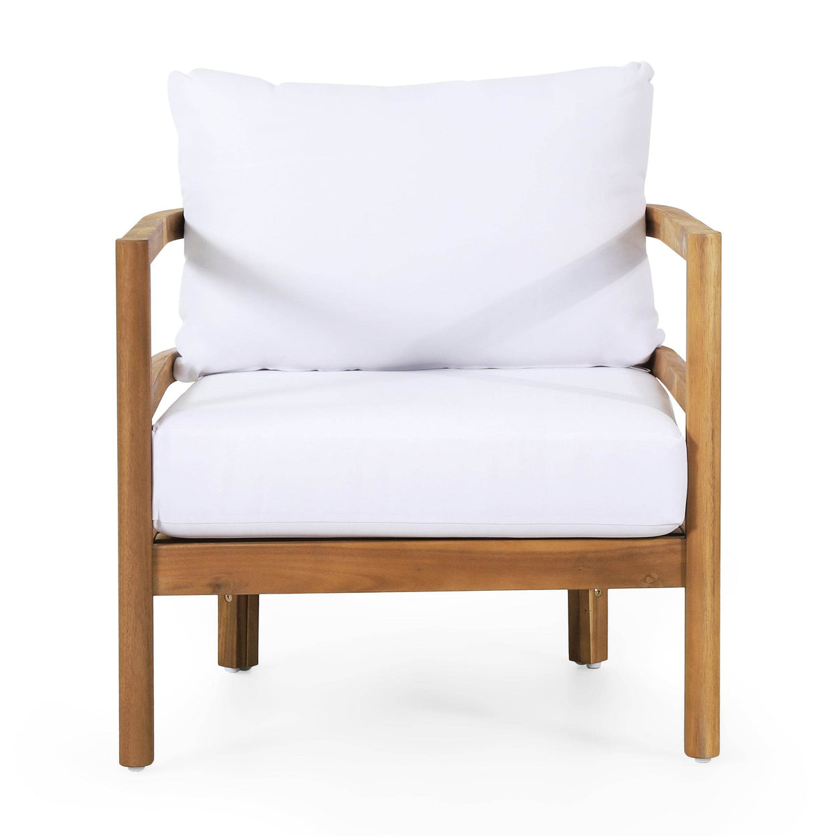 Outdoor Acacia Wood Deep Seating Patio Club Chair