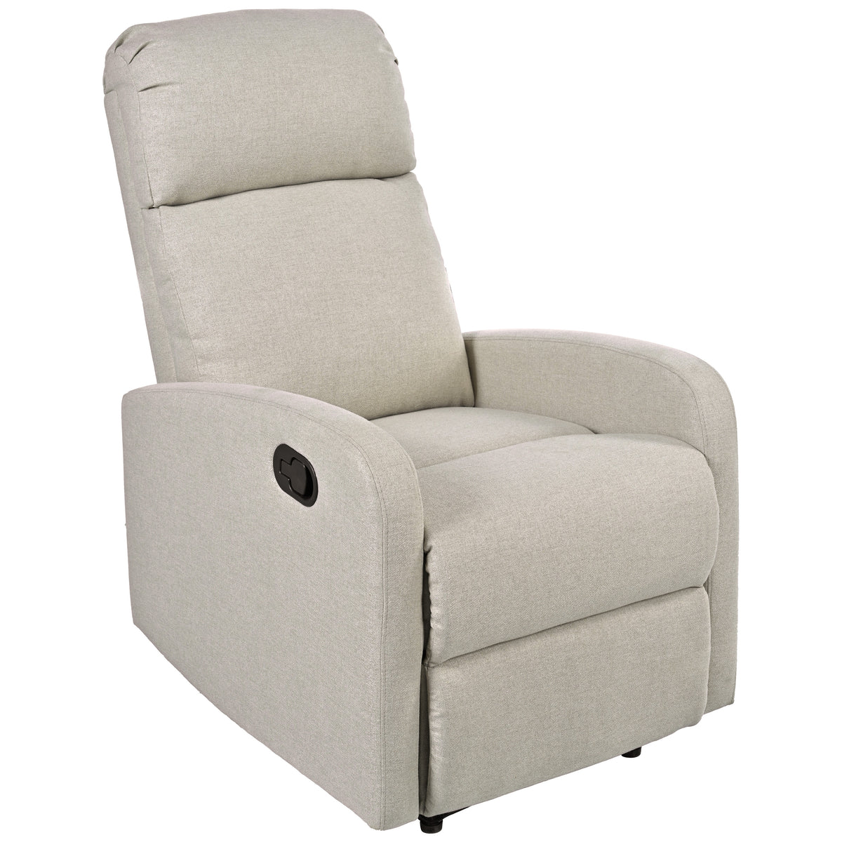 Manual Recliner Chair With Adjustable Backrest And Plush Upholstery
