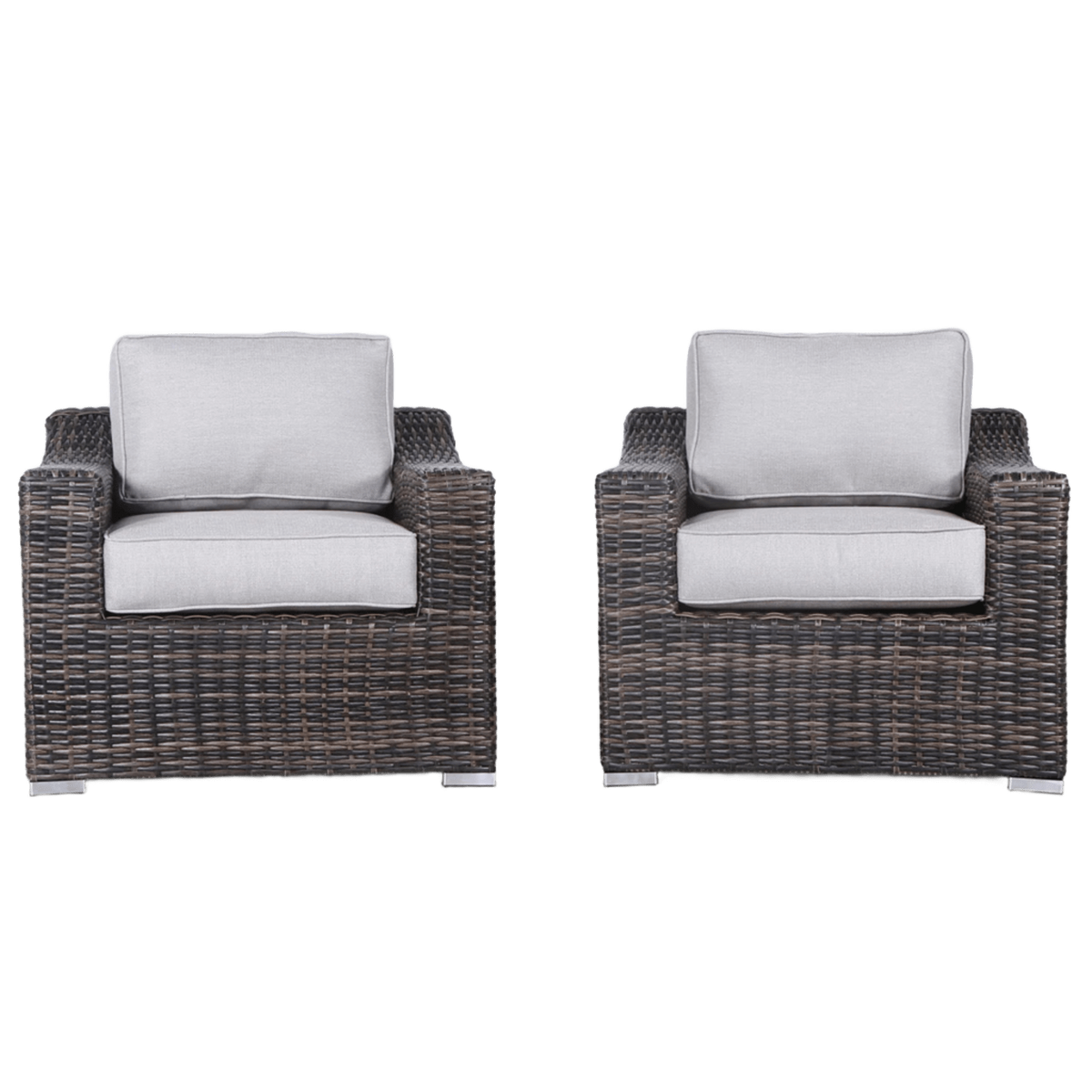 Modern Weather-Resistant Wicker Patio Chair Set With Cushions