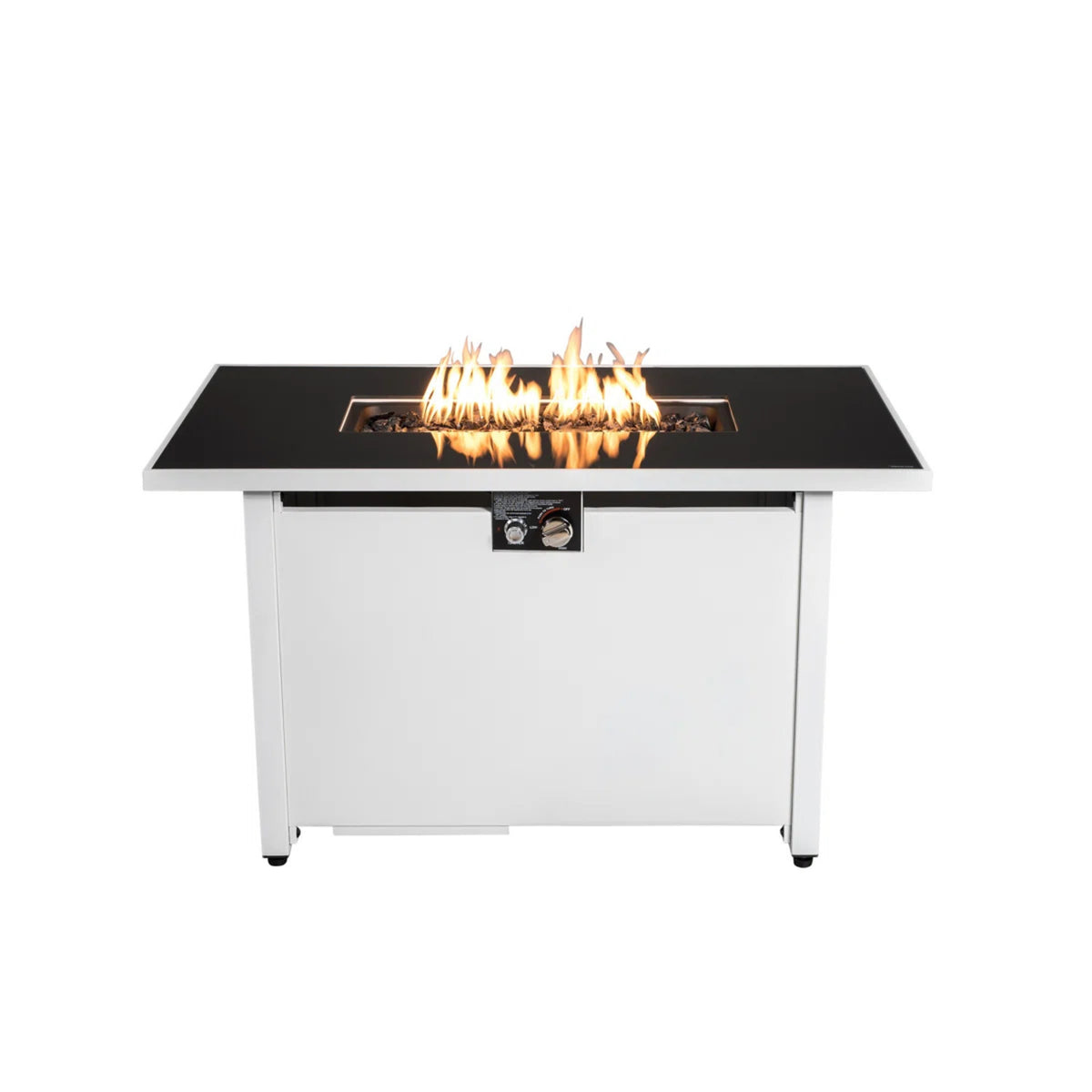 Steel Rectangular 43-Inch Outdoor Propane Fire Pit Table