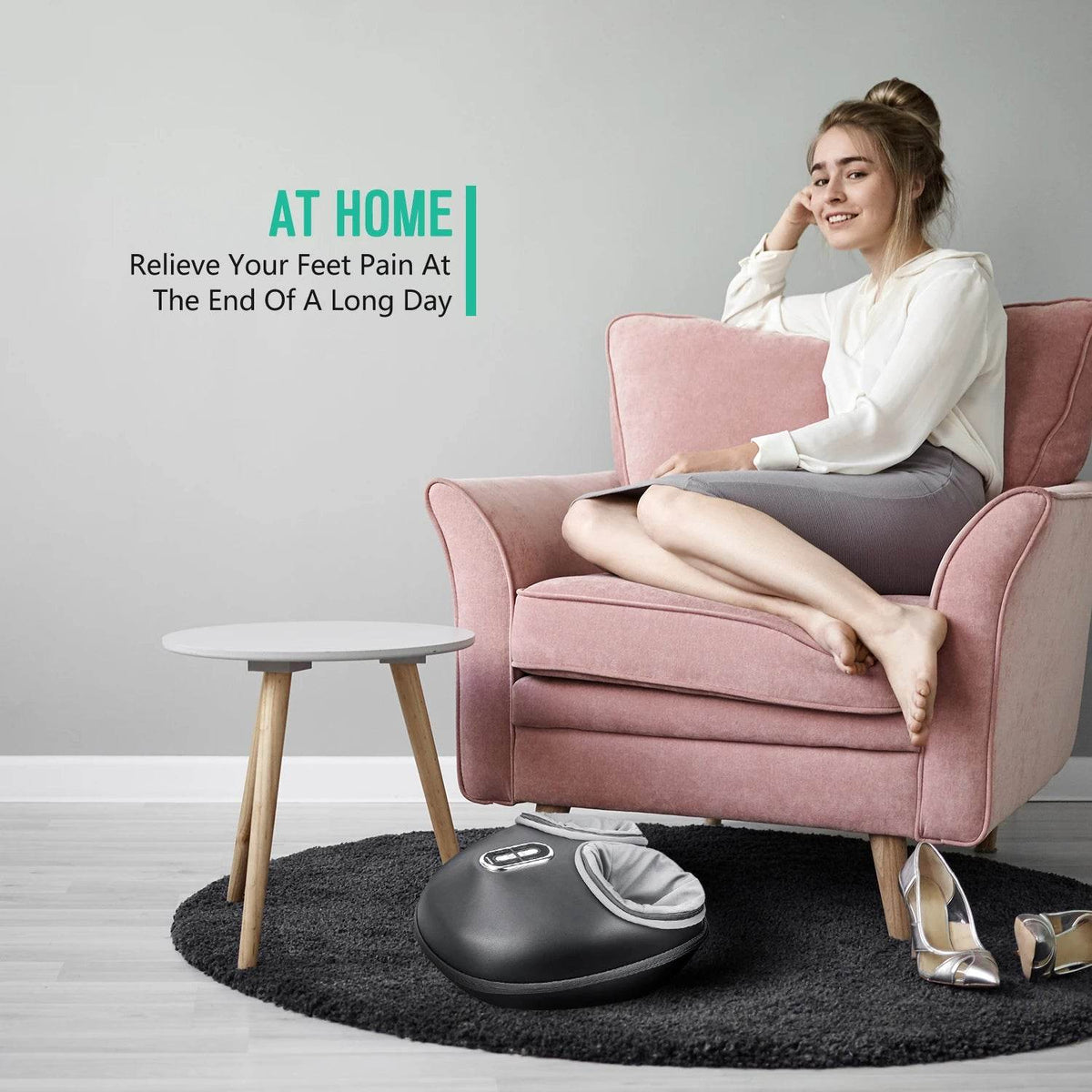 Electric Foot Massager Heating Air Compression Shiatsu Therapy - Sleep Galleria