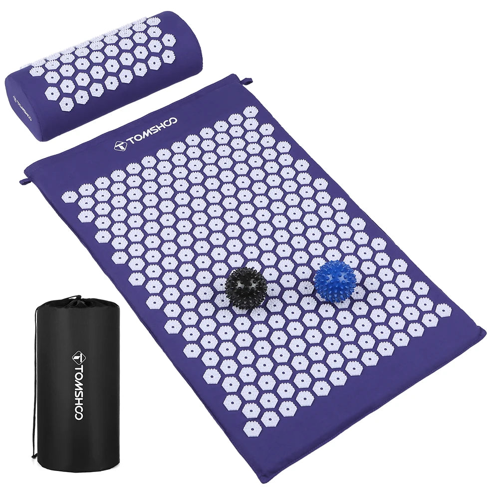 Acupressure Mat and Pillow Massage Set for Pain Relief