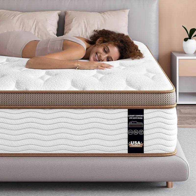 Medium Hybrid Pocket Spring Mattress 14 Inch - BedStory - Sleep Galleria