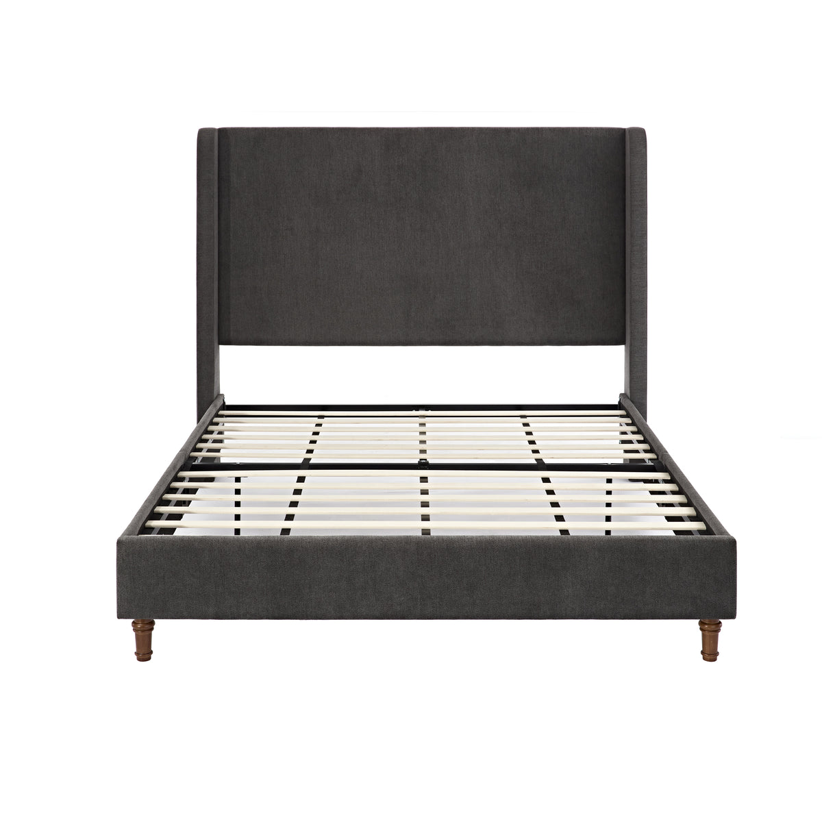 Queen Contemporary Velvet Upholstered Bed Frame