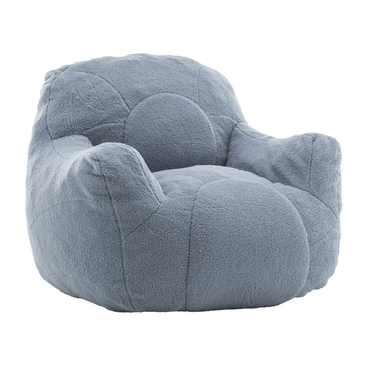 Light Blue Teddy Foam Bean Bag Chair - Calmora - Sleep Galleria