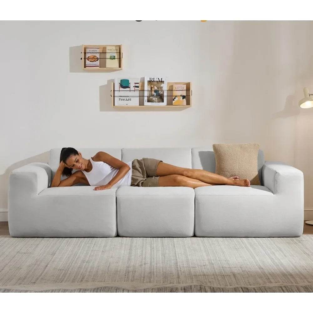 Modular L-Shaped Polyester Sectional Sofa With Deep Seat - Sleep Galleria