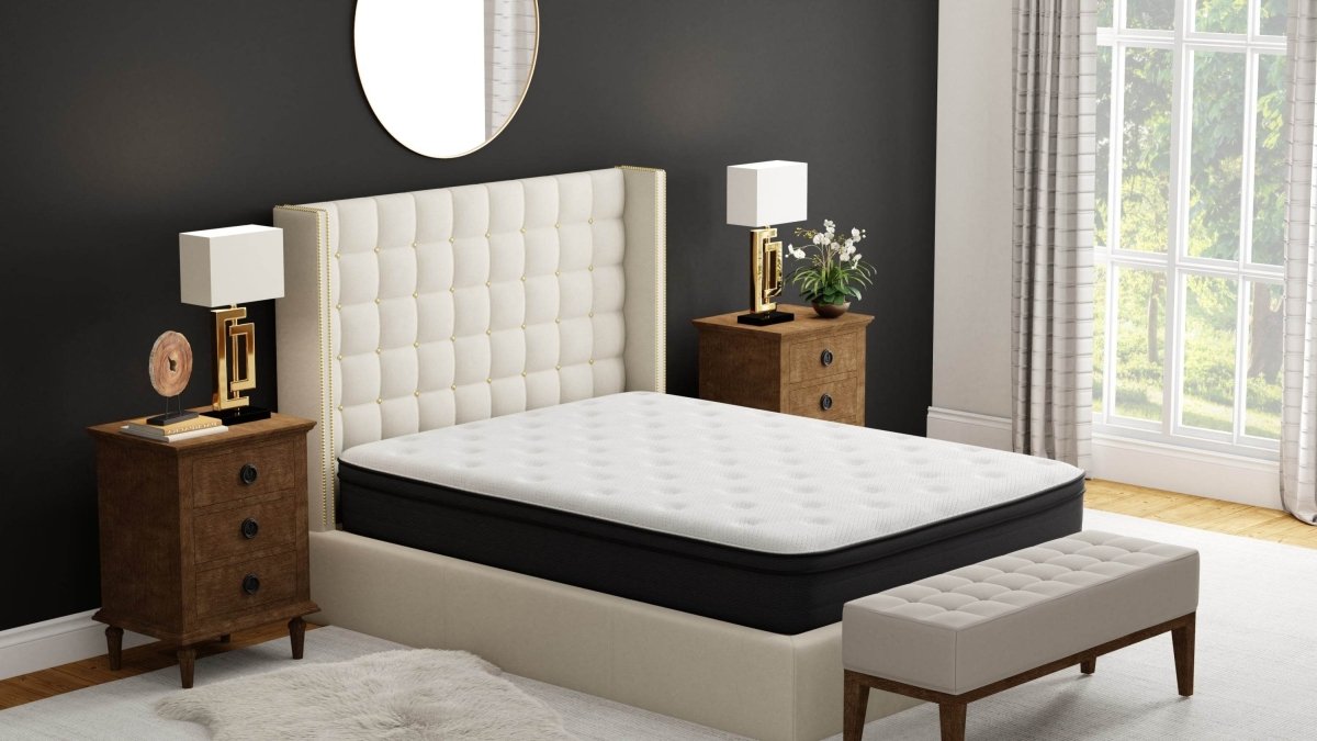 Medium 12 - Inch Euro Top Hybrid Memory Foam Mattress - Corsicana - Sleep Galleria