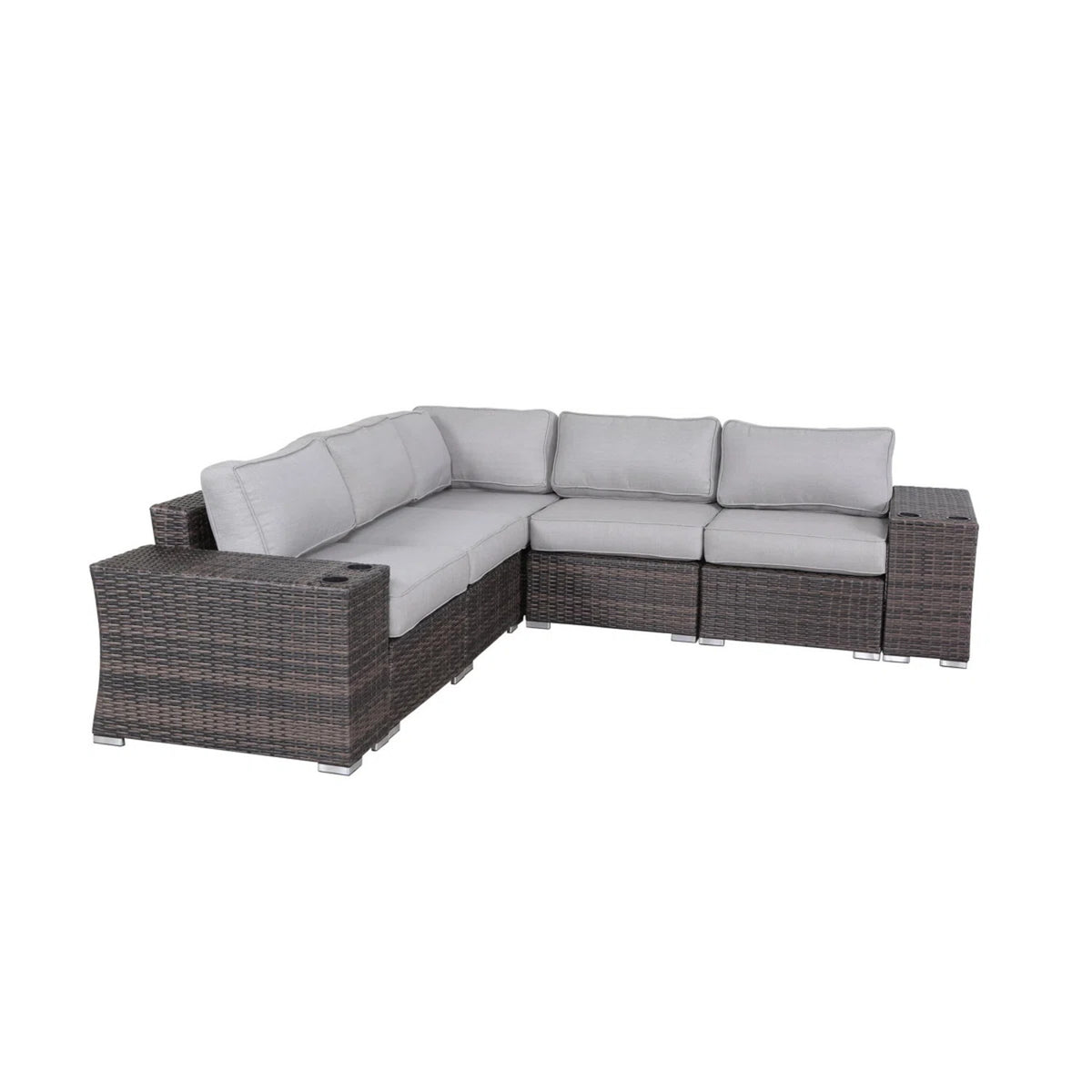 7-Piece Fully Assembled Weather-Resistant Rattan Sectional Seating