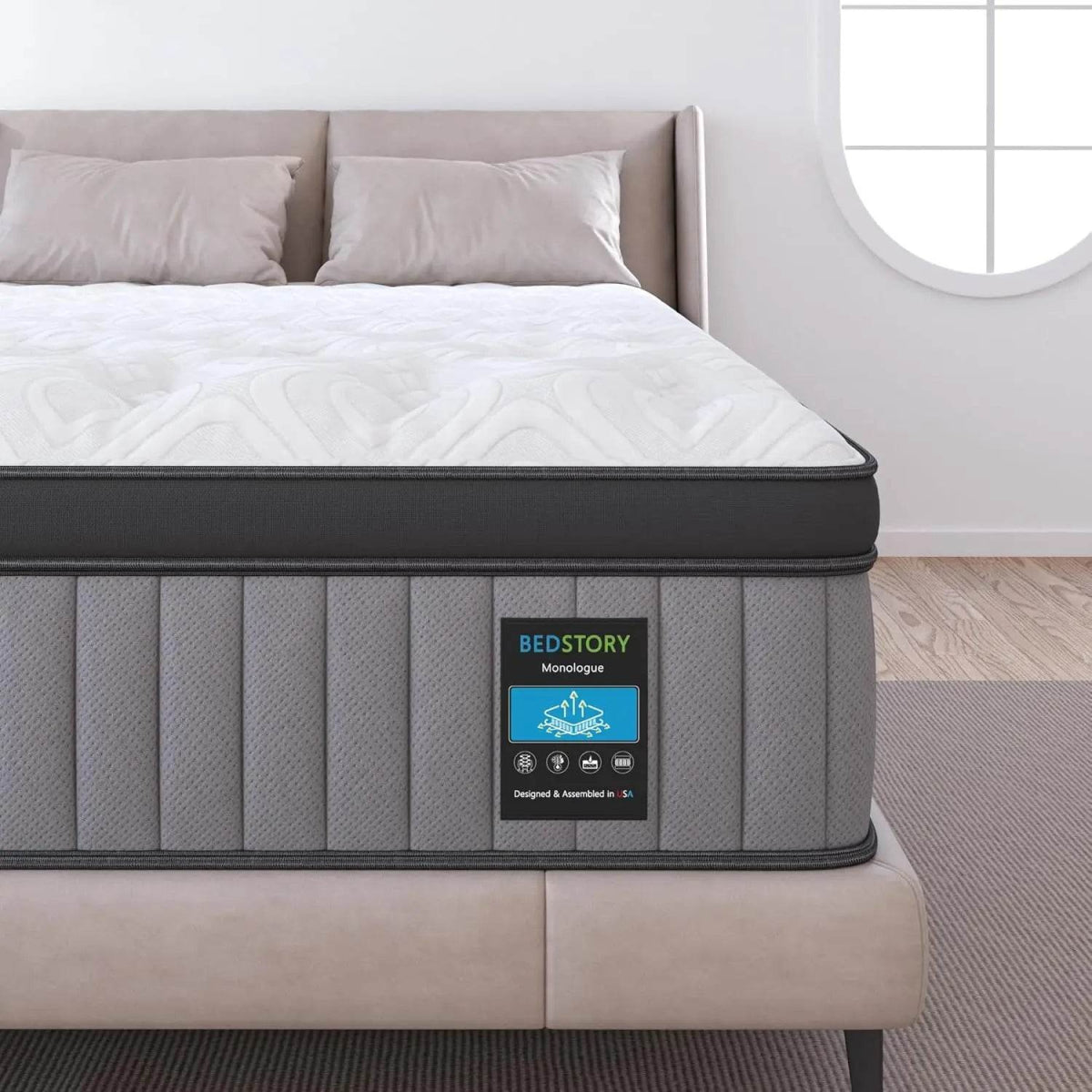 Firm 8-Inch Hybrid Memory Foam Mattress With Lumbar Support - Sleep Galleria