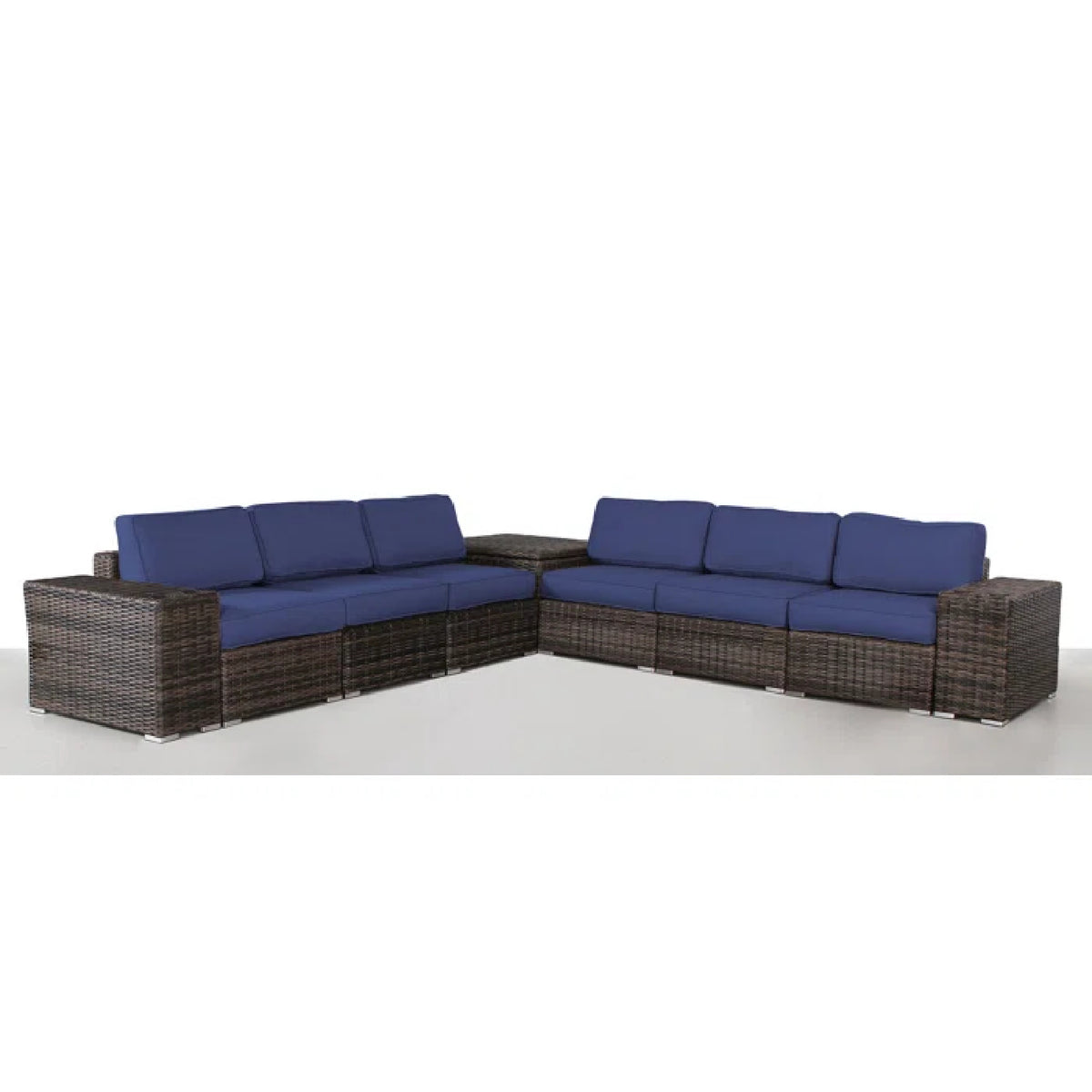 Fully Assembled Outdoor Rattan Wicker 6-Person Seating Group