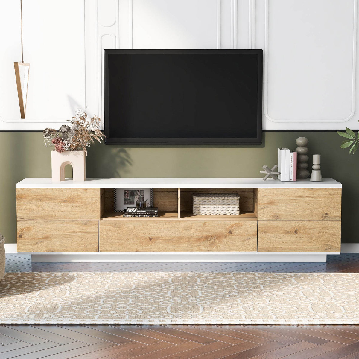 Modern TV Stand Media Console With Storage - Sleep Galleria