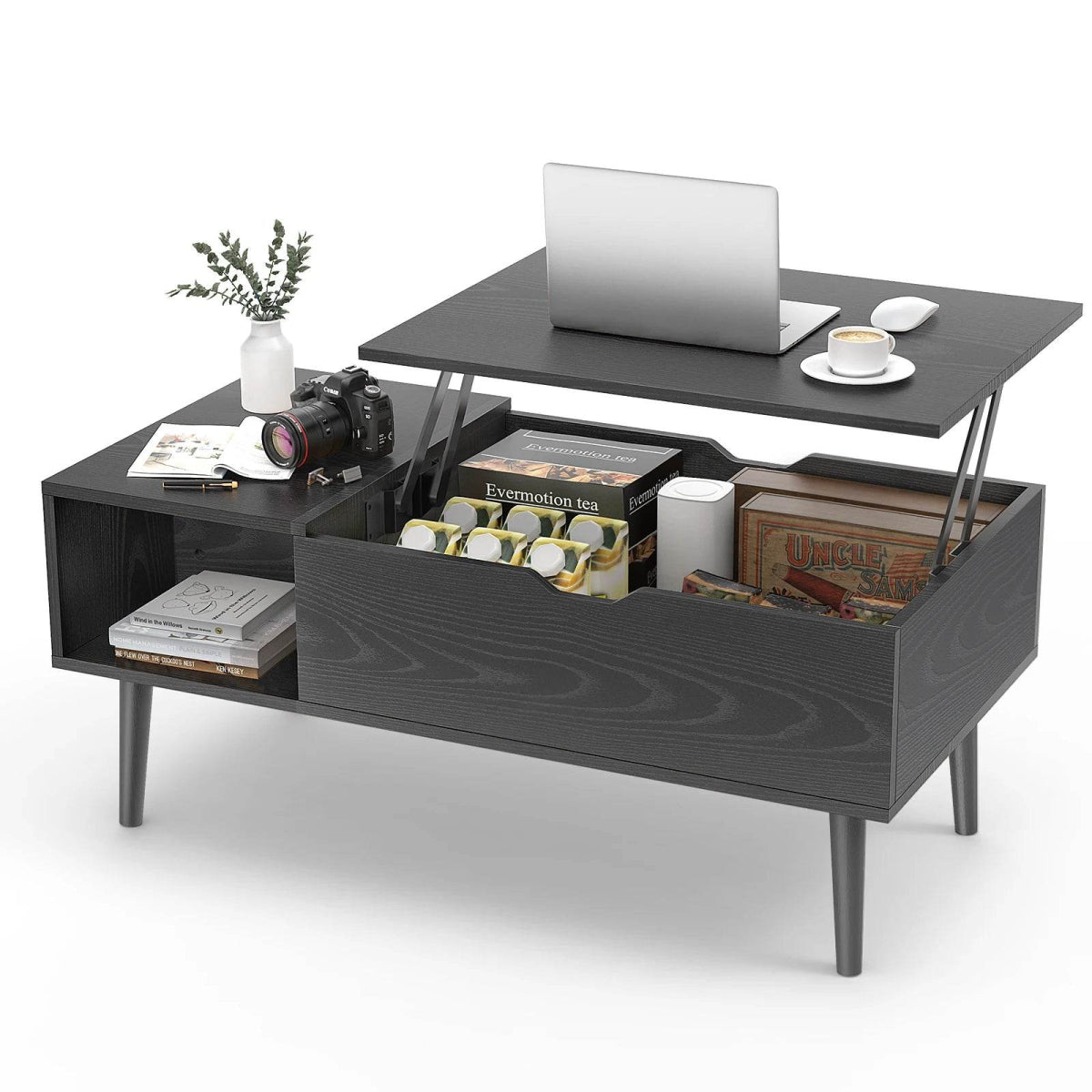 Adjustable Lift Top Living Room Coffee Table With Storage - Sleep Galleria