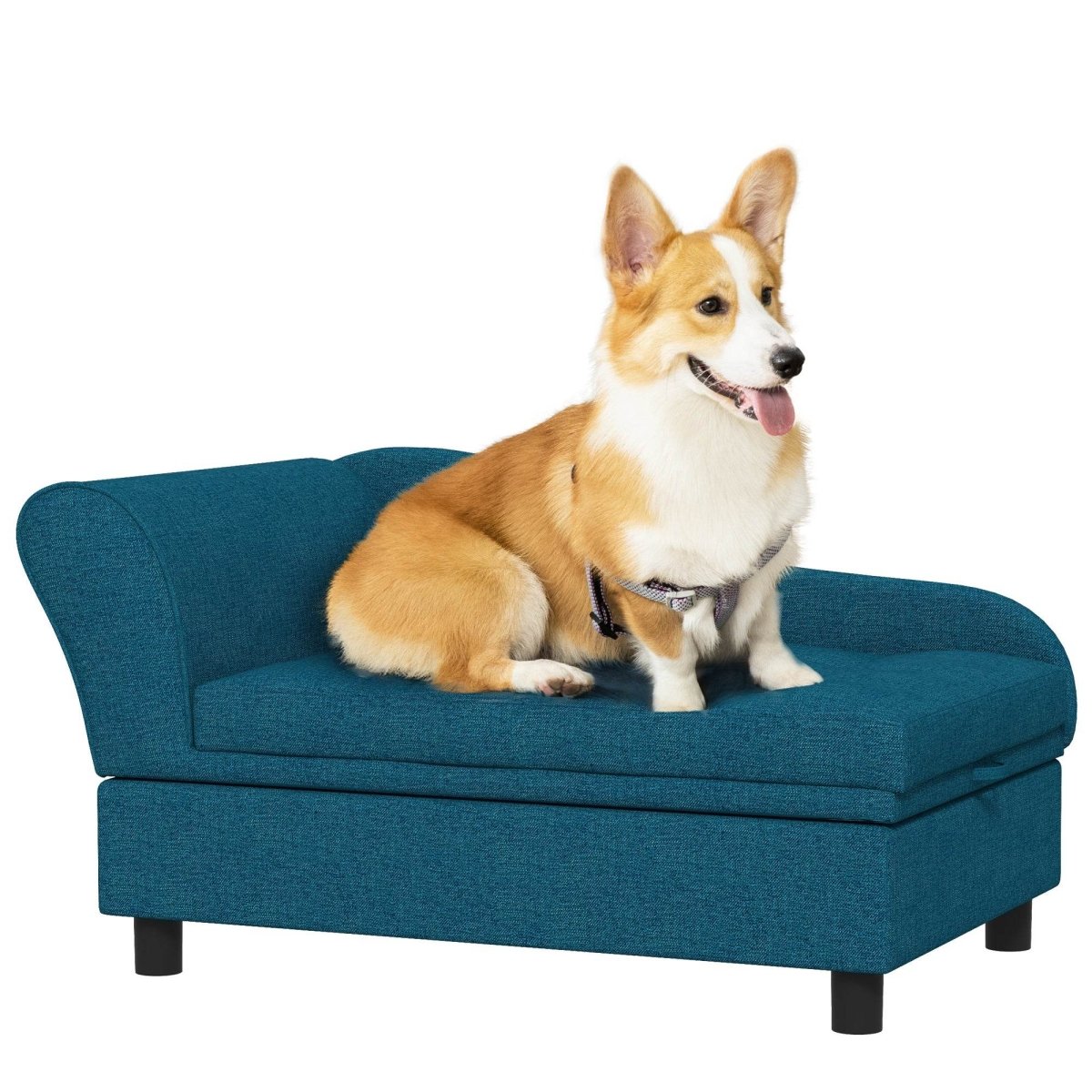 Elevated Pet Sofa Bed With Storage And Tufted Cushion - Sleep Galleria