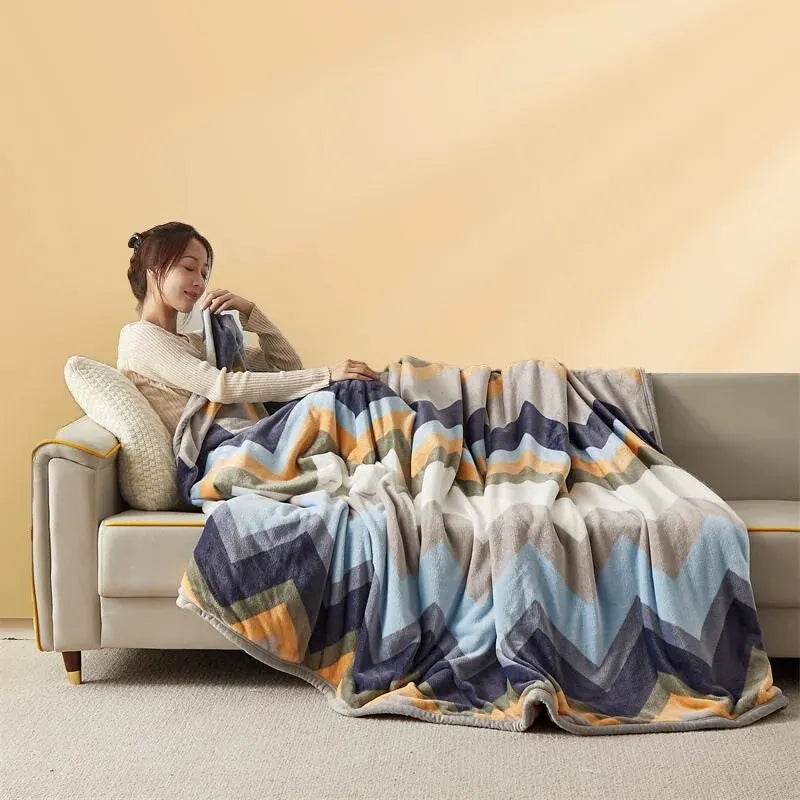 Extra Soft Thickened Nap Flannel Air Conditioning Blanket - Sleep Galleria
