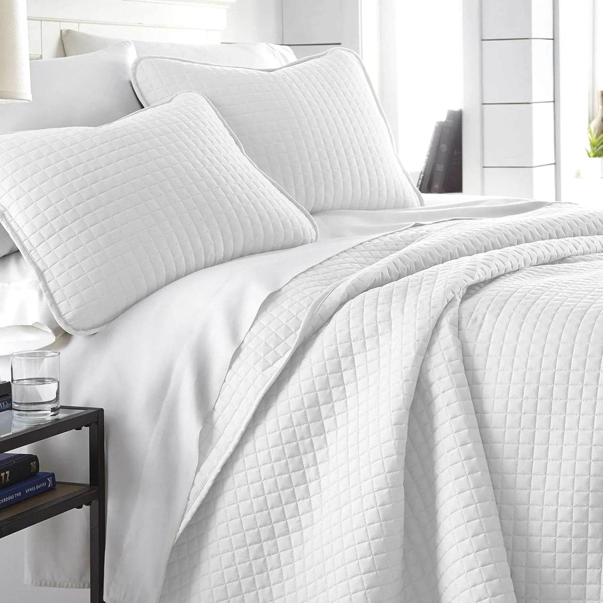 XL Twin Quilt Set, Microfiber Quilted Bedspread, Twin Bedding Coverlet Set with Pillow Sham, Wrinkle-Free, Stain & Pet Hair - Sleep Galleria
