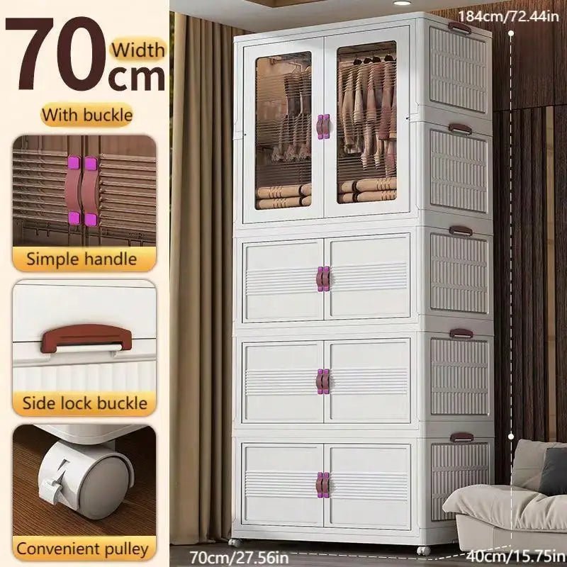 Foldable Portable Wardrobe Organizer With Storage Boxes - Zenvia - Sleep Galleria