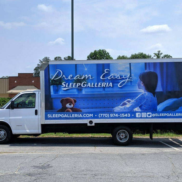 New Graphic Design for Delivery Vehicles Unveiled | Sleep Galleria