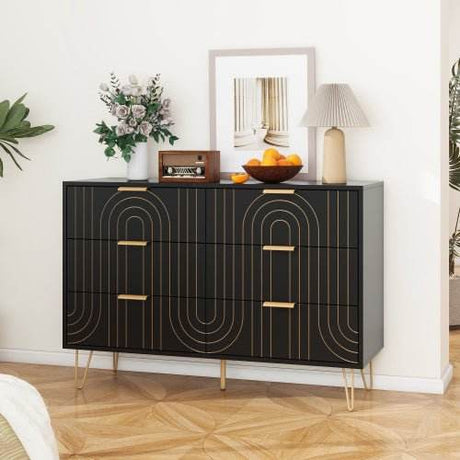 Six-Drawer Wide Dressers - Sleep Galleria