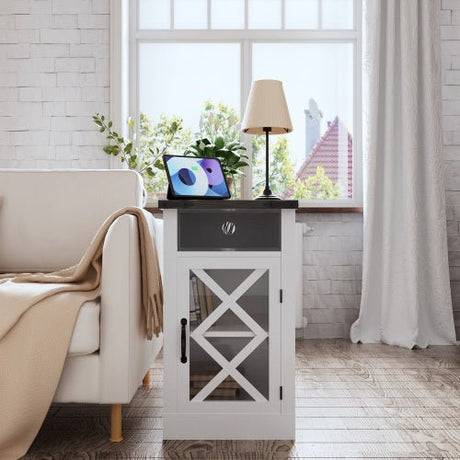 Wooden Charging Nightstands - Sleep Galleria