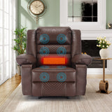 Manual PU Leather Soft Reclining Massage Chair With Heating