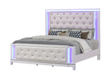 Opium King Modern Wood King Bed With Lighted Headboard