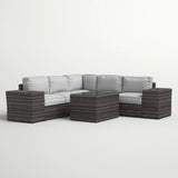 8-Piece Fully Assembled Outdoor Wicker Seating Group With Cushions
