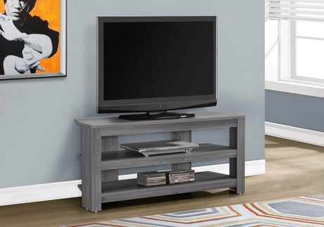 42-Inch Grey Laminate Media Console TV Stand - Sleep Galleria