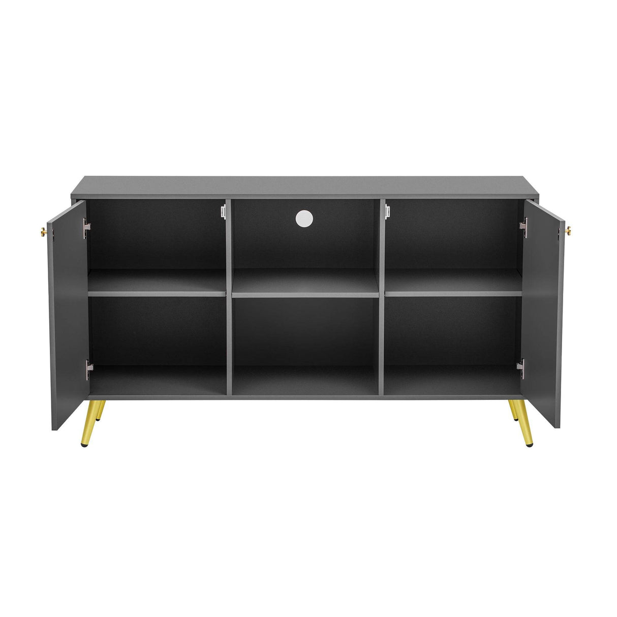 Modern Gray MDF TV Stand With Adjustable Shelf - Sleep Galleria
