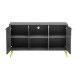Modern Gray MDF TV Stand With Adjustable Shelf - Sleep Galleria