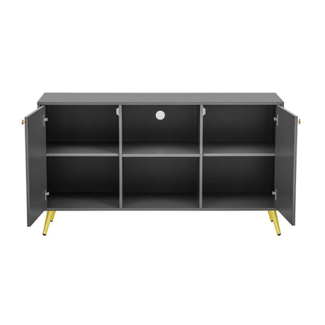 Modern Gray MDF TV Stand With Adjustable Shelf - Sleep Galleria