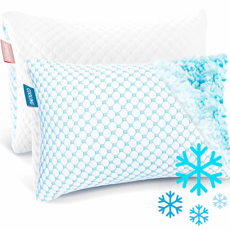 Virtu Temperature Regulating Reversible Cooling Body Pillow for Adult, Adjustable Memory Foam Long Body Pillows for Bed, 20" X 54"