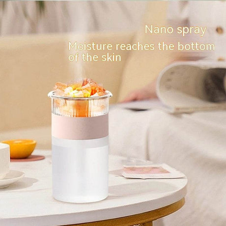 USB Aromatherapy Diffuser with Himalayan Salt Night Light - Calmora - Sleep Galleria