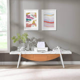 Sailboat-Shaped Modern MDF Wood TV Stand With Drawer - Sleep Galleria