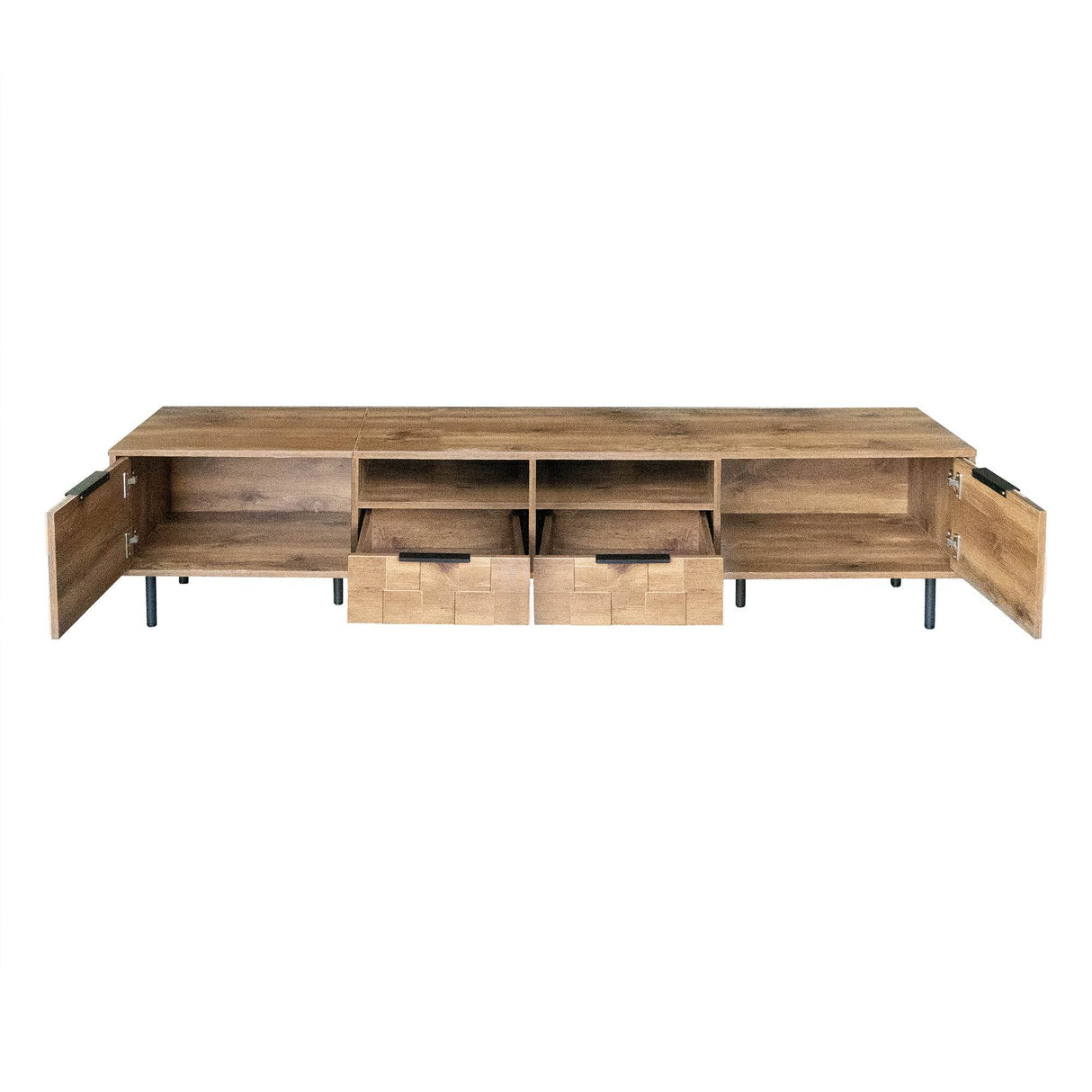 Mid Century Modern TV Stand With Storage Drawers - Sleep Galleria