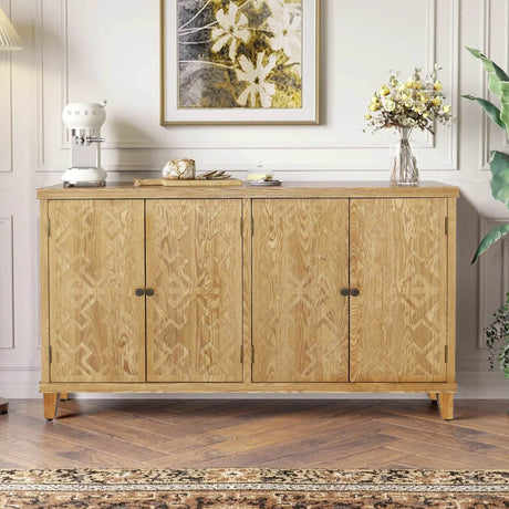 Brown Vintage Corner MDF Accent Storage Cabinet - Sleep Galleria