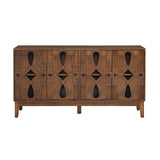 Mid Century Modern Walnut Solid Wood Sideboard Cabinet - Sleep Galleria
