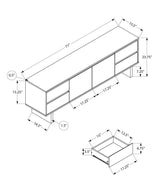 72-Inch Transitional Solid Wood Media Console Stand - Sleep Galleria