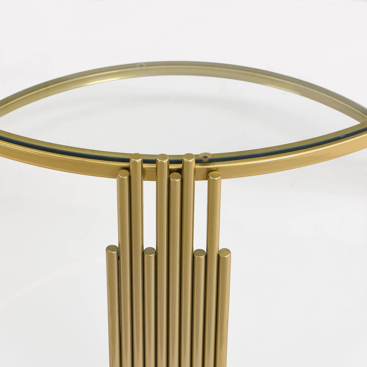 Modern Round Tempered Glass Coffee Table With Shelf - Sleep Galleria