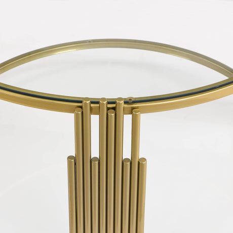 Modern Round Tempered Glass Coffee Table With Shelf - Sleep Galleria