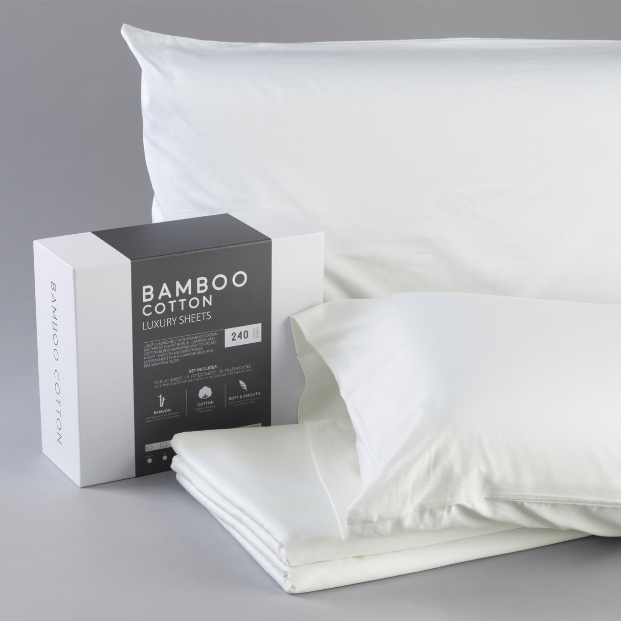 Soft Bamboo Cotton Ivory King Sheet Set