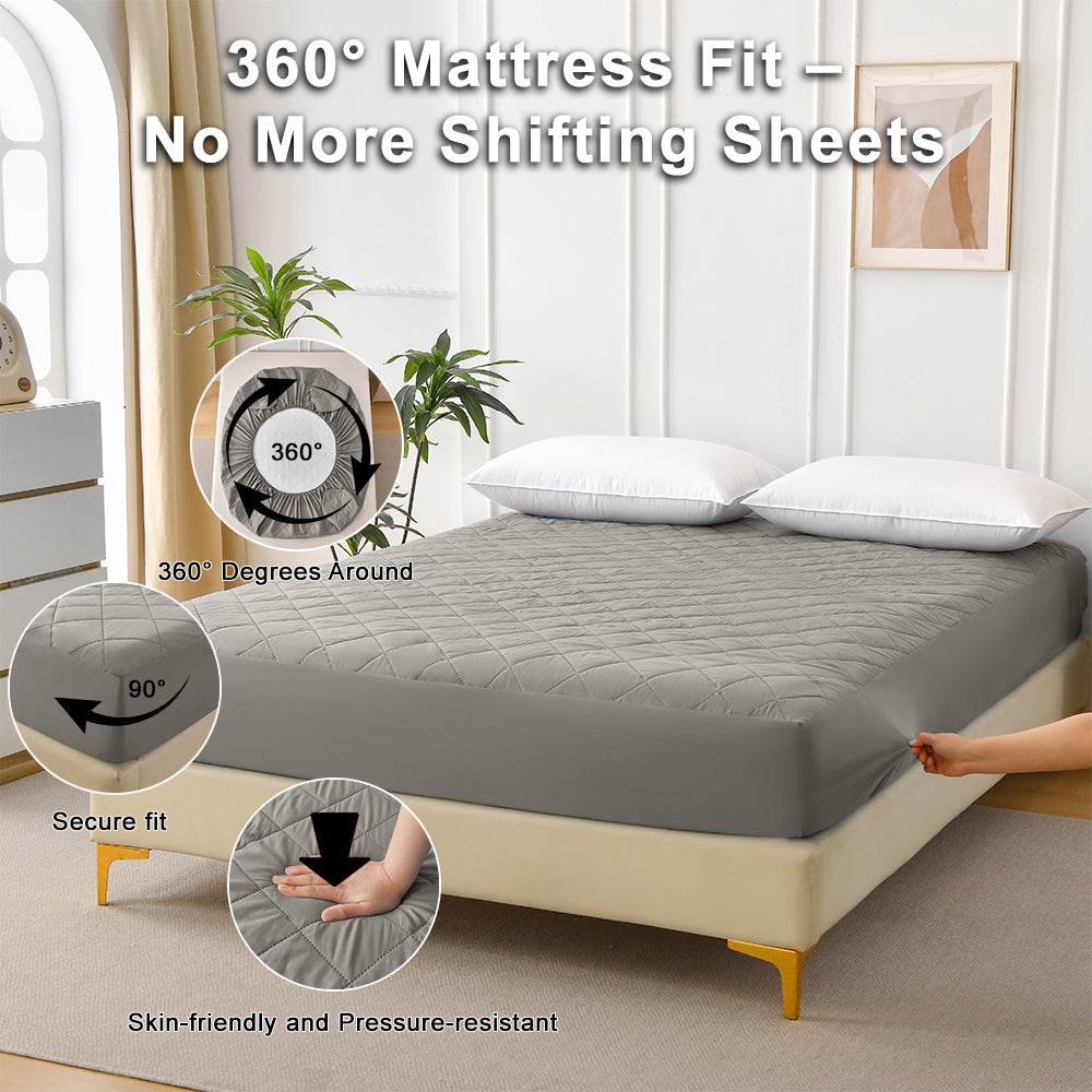Ultrasonic Waterproof Cotton Mattress Protector Queen - Sleep Galleria