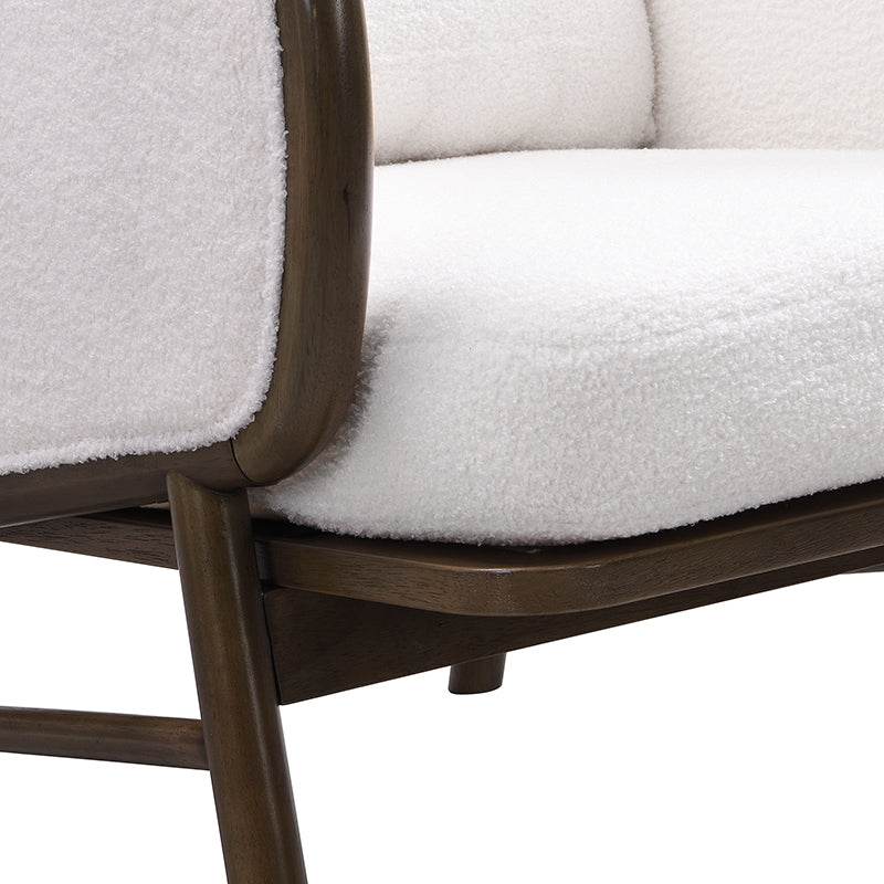Set of 2 Sherpa Fabric Upholstered Accent Chairs - Sleep Galleria