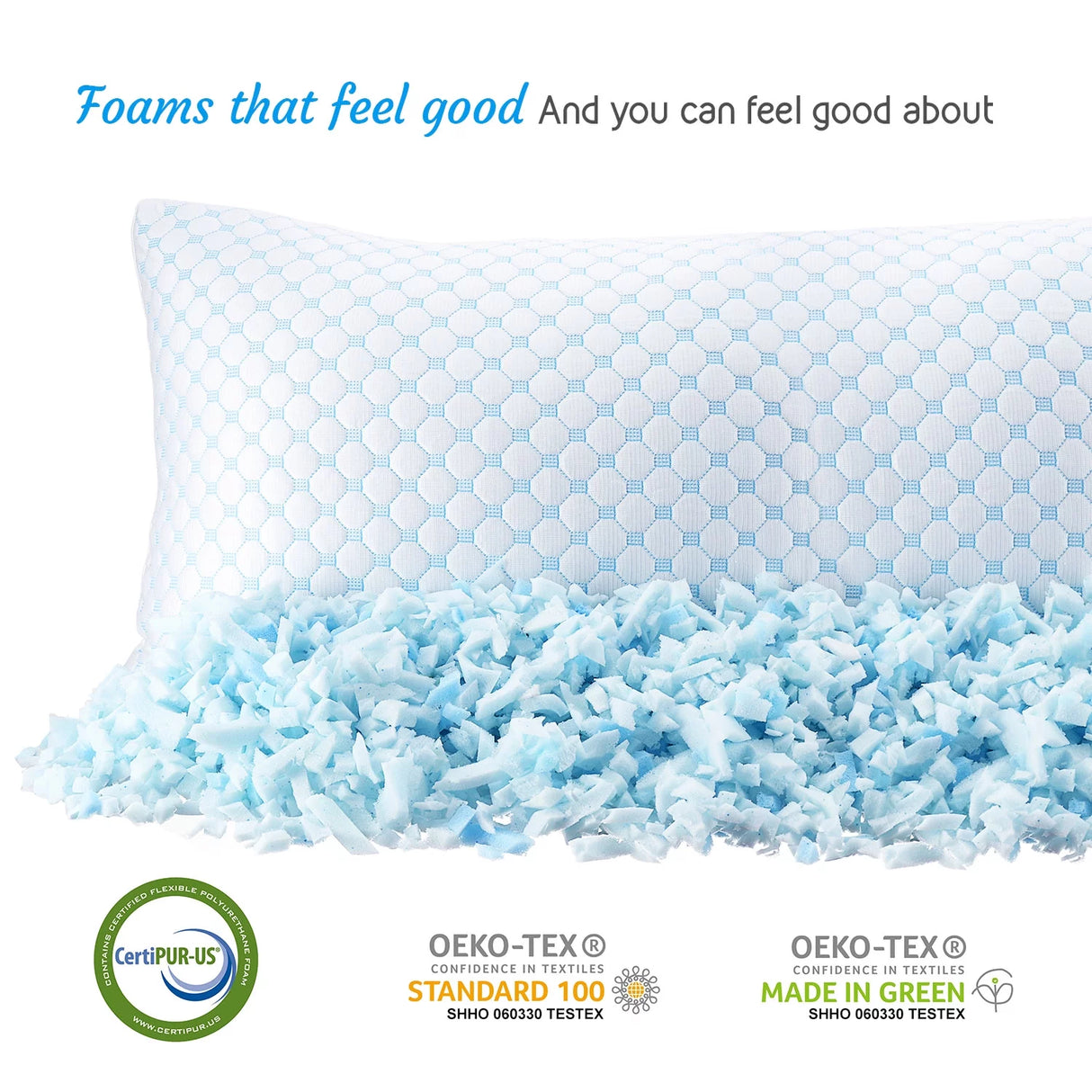 Virtu Temperature Regulating Reversible Cooling Body Pillow for Adult, Adjustable Memory Foam Long Body Pillows for Bed, 20" X 54"